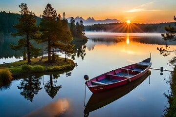 Boat in a lake