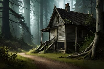old house in forest