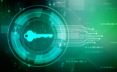 Digital key icon protecting data personal information. Data protection privacy Concept, Information privacy internet technology, Key to success or solution, Cyber Security Concept