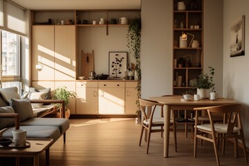 Room interior inspired by Japanese/Scandinavian design