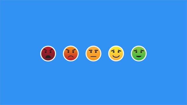 Animated Facial Expressions in the form of emoticons, suitable for video and business content needs. 