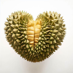 Expressive Durian Heart Artwork, Generative AI