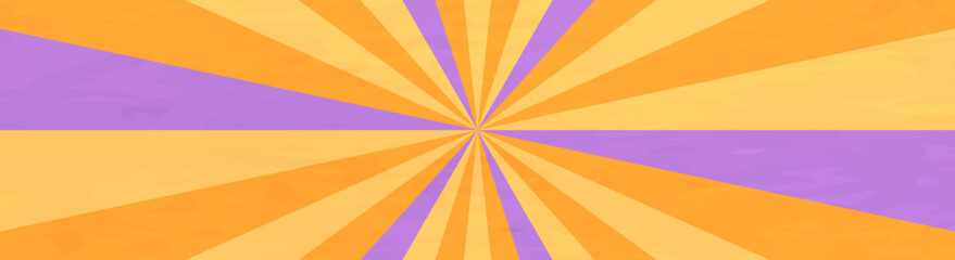 かわいい水彩風の集中線　ハロウィン　背景　バナー　横　横長 　ワイド 　バナー