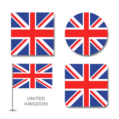 united kingdom flag set design illustration template file format png transparent, national flag set design template illustration vector design with shadow