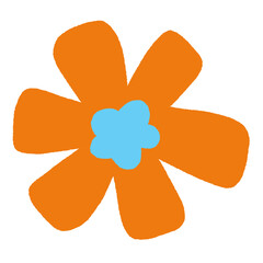 hand drawn spring flower 