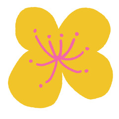 hand drawn spring flower 