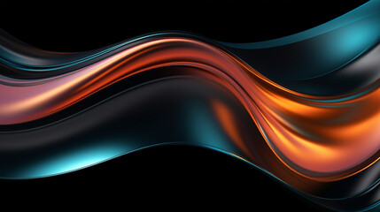 Obraz premium Cool colors abstract background with waves