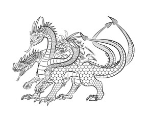 hydra illustration dragon vector 