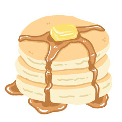 cute pancake with honey