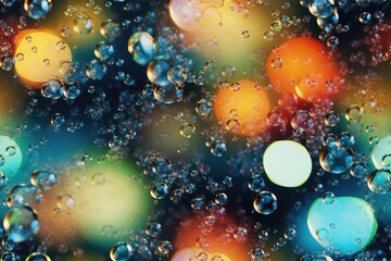 Fototapeta na wymiar Bubble Colorful Iridescent Vibrant Bubbles Seamless Texture Pattern Tiled Repeatable Tessellation Background Image