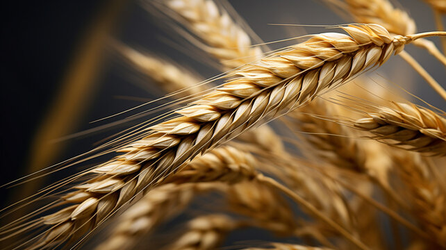 Macro photo of wheat seed background
