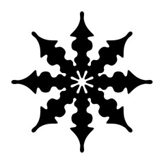 Mandala Batik circular pattern ornament in black flat vector illustration. Decorative ornament element in ethnic oriental unique creative trendy style. Editable graphic resources for many purposes.