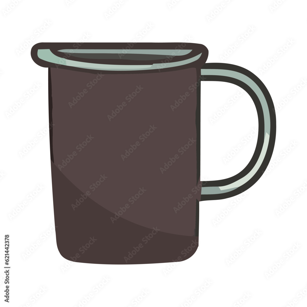 Poster coffee cup icon design with handle vector