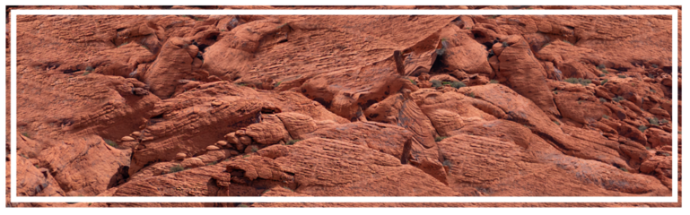 An isolated red rock text-box background with border - rock textures