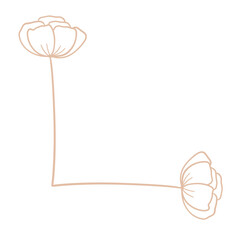 Hand drawn simple floral corners. 
