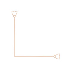 Hand drawn simple floral corners. 