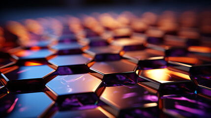 Geometrische Zukunft: Hintergrundbild mit futuristischen Hexagonen