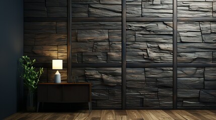 Charm of Rustic Living: Rustic Textured Wood Panels Wallpaper
