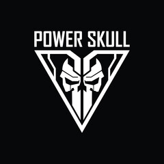 Military Skull Logo. power Skull logo vector