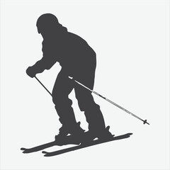 Embrace the Winter Spirit, A Captivating Collection of Silhouettes Depicting Thrilling Winter Sports - obrazy, fototapety, plakaty