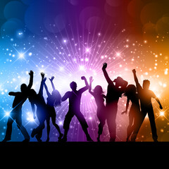 Plakat people dancing in the nightclub