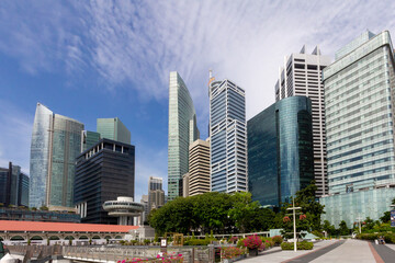 Office buildings on Collyer Quay, Singapore © Kevin Hellon