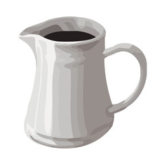 Mug handle shaped like a coffee pot