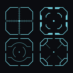 Futuristic Elements Scanning cross hairs