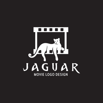 jaguar logo. Jaguar movie logo design vector mascot