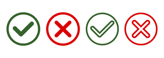 check mark and x mark icon