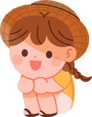 Girl sitting on a summer day.