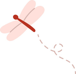 Red dragonfly icon.