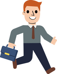 Running Man Flat Illustration