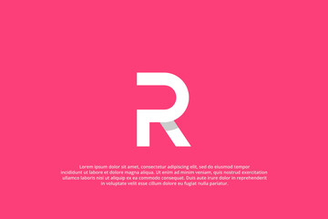 logo letter r monogram modern minimal