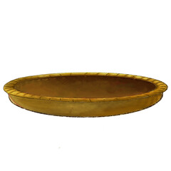 Light Brown Wooden Plate