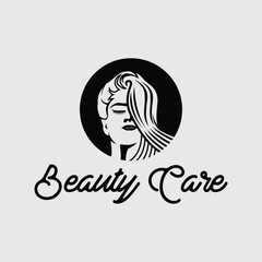 Woman Logo. Beauty care salon logo design template