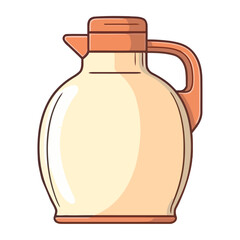 Fresh wine in antique pottery jug