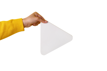 hand holding media player button icon isolated on transparent background