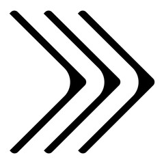 right icon triple arrows direction icon vector svg
