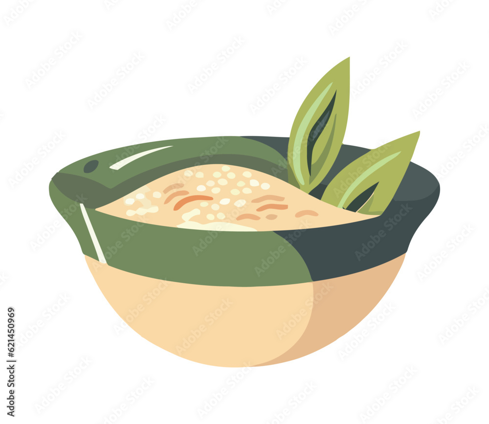 Canvas Prints fresh vegetable soup in a green bowl