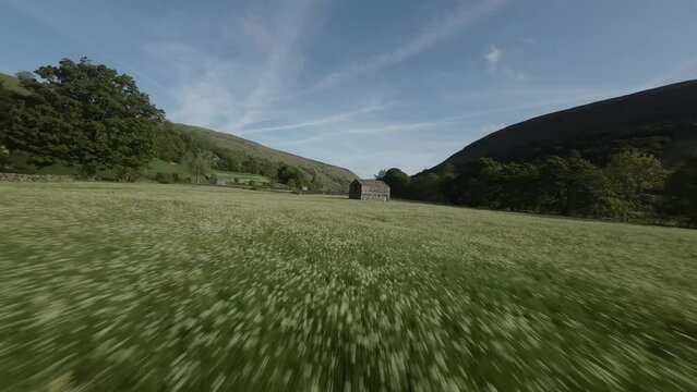 Drone footage of Mukers and the flower meadows in North Yorkshire including footage higher up the valley