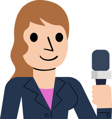 Journalist Flat Illustration