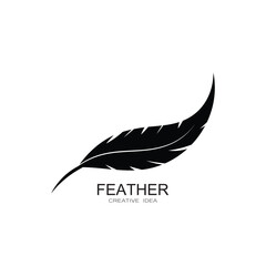 Feather logo icon vector template