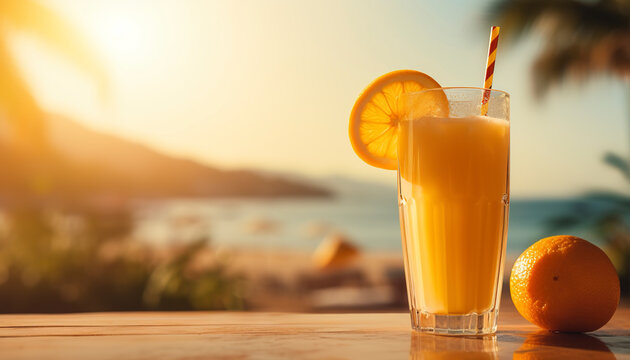 Fresh orange juice. Generate AI