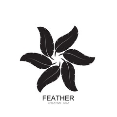 Feather logo icon vector template