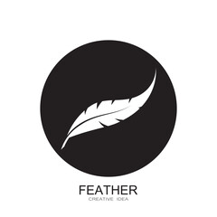 Feather logo icon vector template