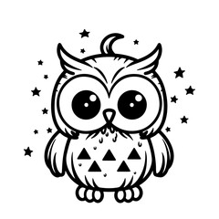Halloween, outline vector illustration