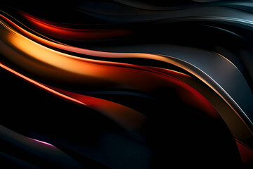 3D Abstract Dark Background- ai generative