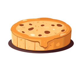 Freshly baked gourmet cake on a plate