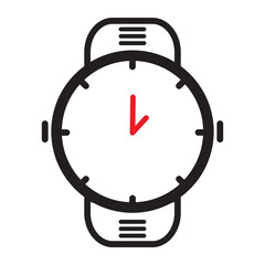 Clock Time and Alarm Icon